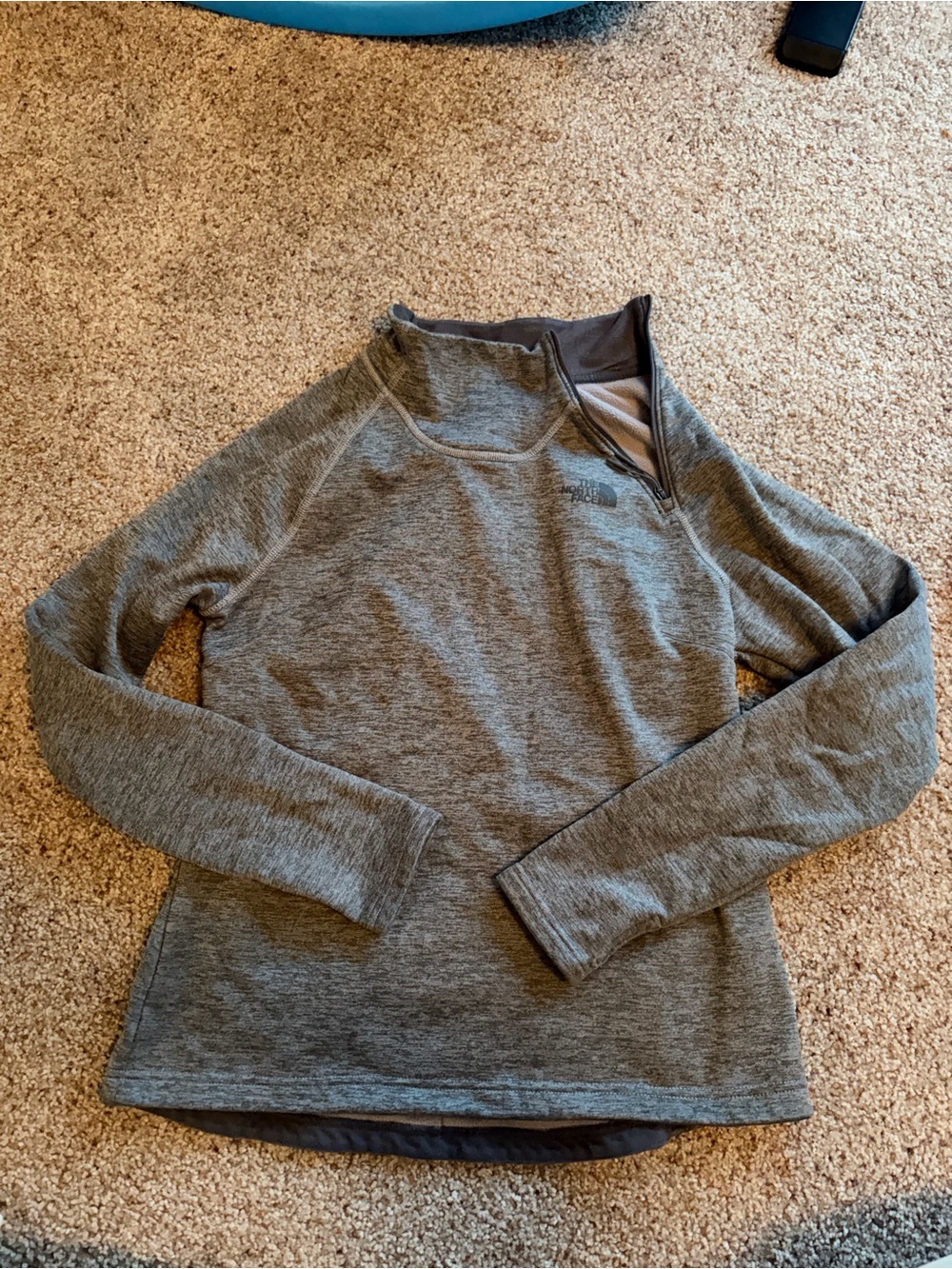 The North Face Gray Half-Zip Turtleneck Sweater